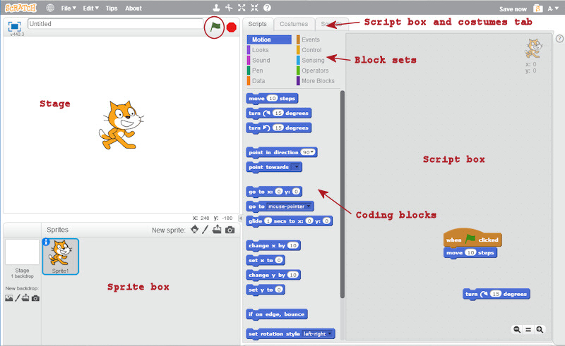 Screenshot: Scratch