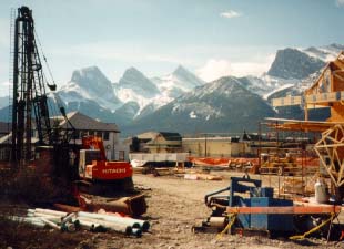 Construction work in Canmore