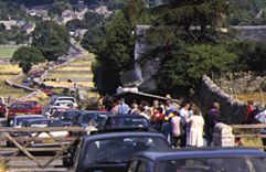 Congestion at Speedwell Cavern, Castleton, Peak District National Park