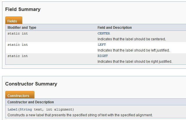 Screenshot of Label's docs