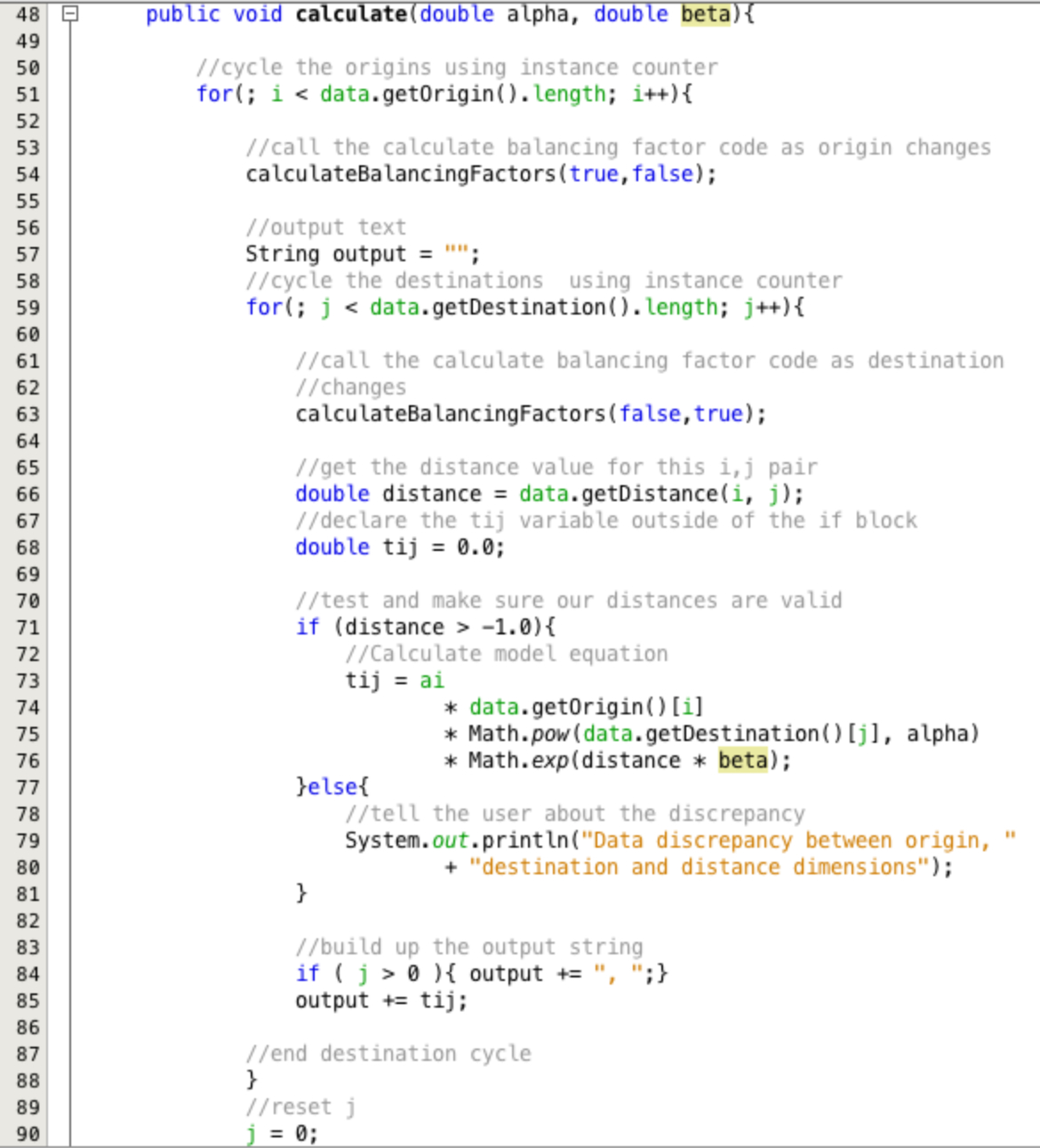 Using the instance origin and destination indexes