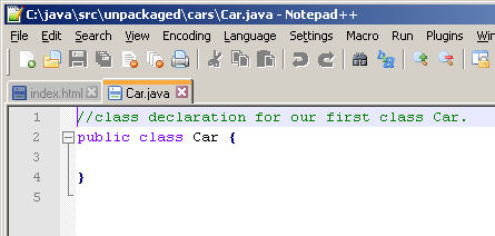 Class Car declaration