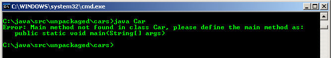 Error running Car