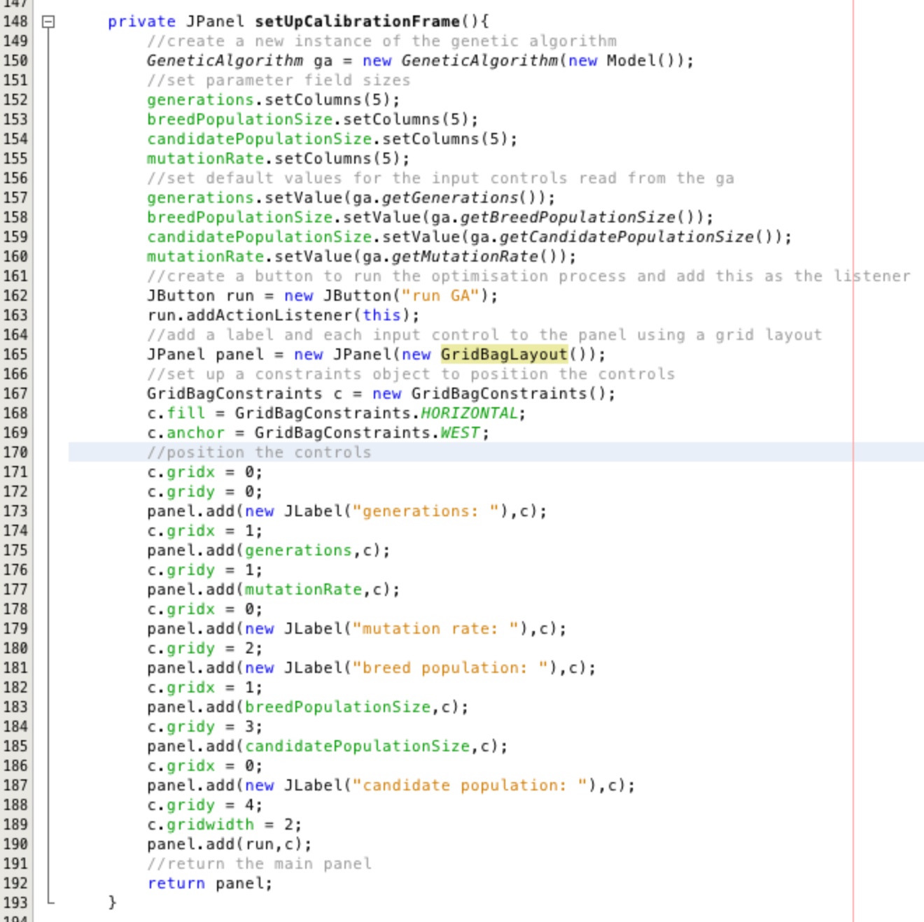 Refactoring the GUI controls