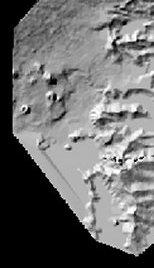 Fig 1. Radial fissures and cones on the SW flank of Mount Cameroon